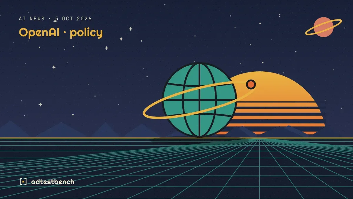 Retro-futurist illustration: a striped sunset over a grid horizon under a starry sky, with a ringed globe standing on the horizon.