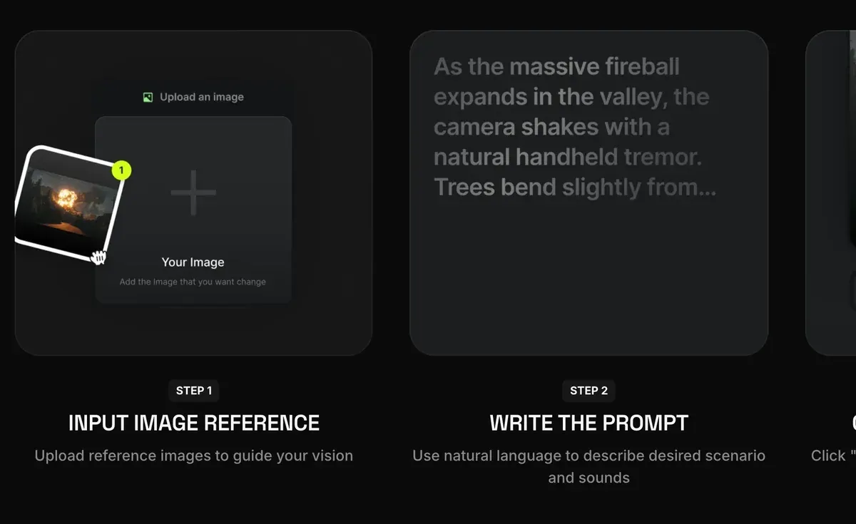 Higgsfield's Kling 3.0 page: step 1 input an image reference, step 2 write the prompt in natural language, captured 2026-10-18