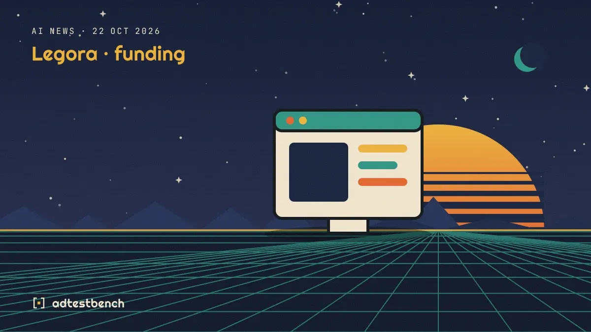 Retro-futurist illustration: a striped sunset over a grid horizon under a starry sky, with a software window standing on the horizon.