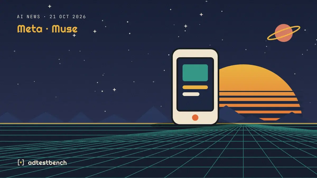 Retro-futurist illustration: a striped sunset over a grid horizon under a starry sky, with a phone motif standing on the horizon.