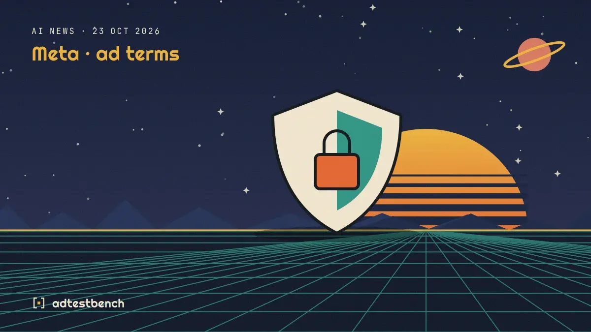 Retro-futurist illustration: a striped sunset over a grid horizon under a starry sky, with a padlock standing on the horizon.