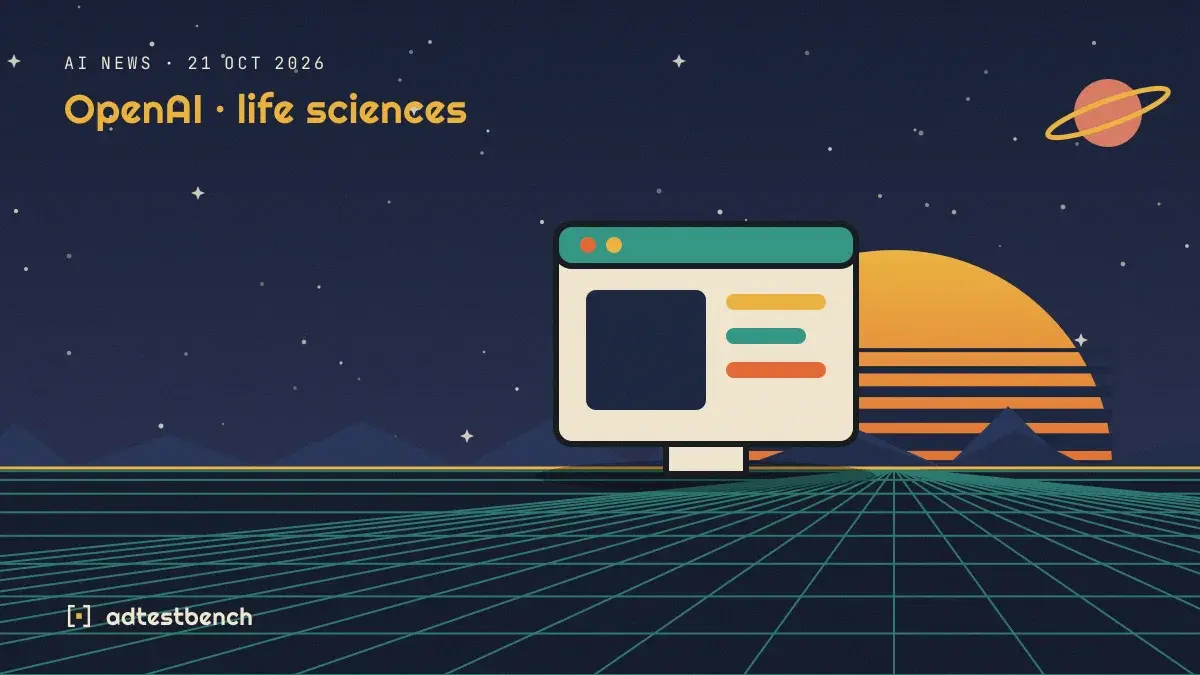 Retro-futurist illustration: a striped sunset over a grid horizon under a starry sky, with a window motif standing on the horizon.