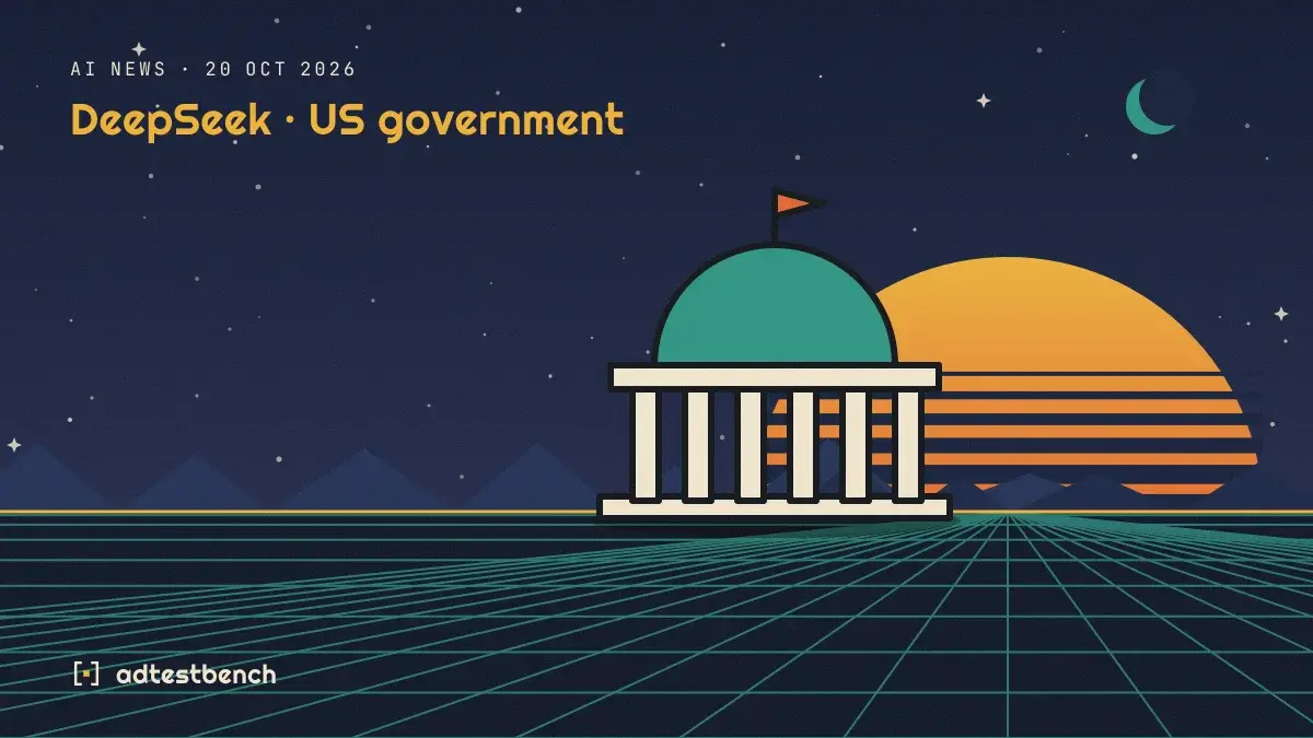 Retro-futurist illustration: a striped sunset over a grid horizon under a starry sky, with a dome motif standing on the horizon.