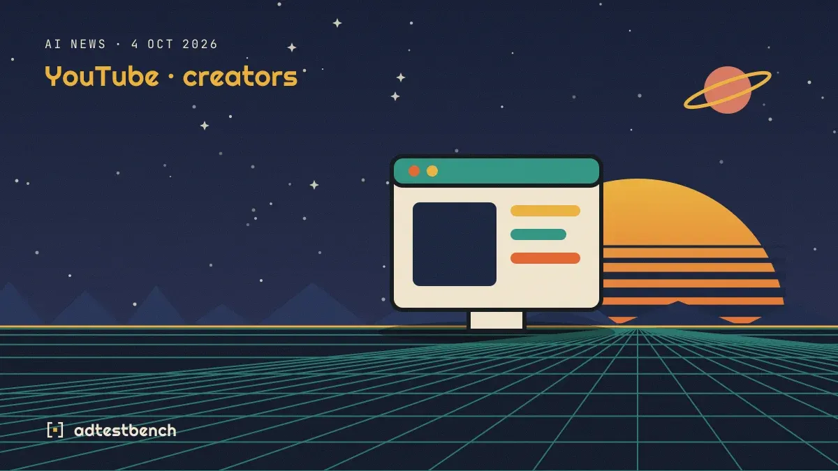 Retro-futurist illustration: a striped sunset over a grid horizon under a starry sky, with a software window standing on the horizon.